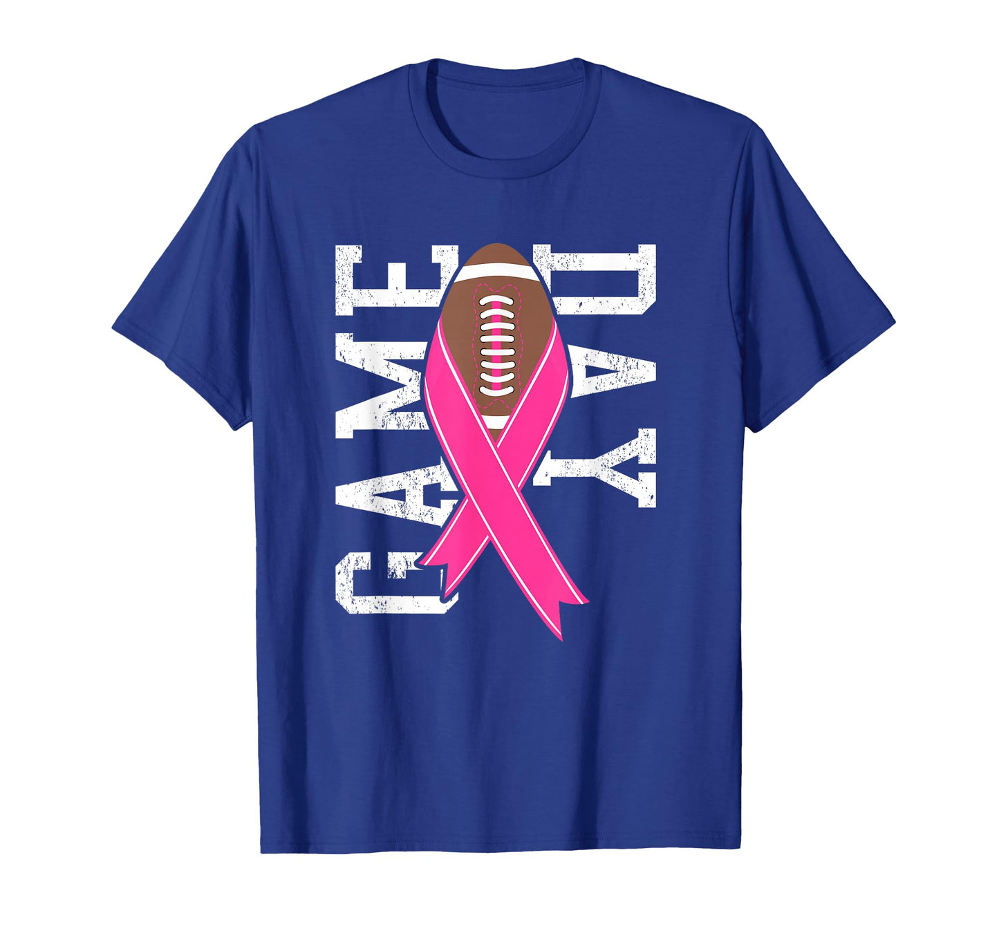 GameDay Breast Cancer Awareness Pink Football Ribbon T-Shirt