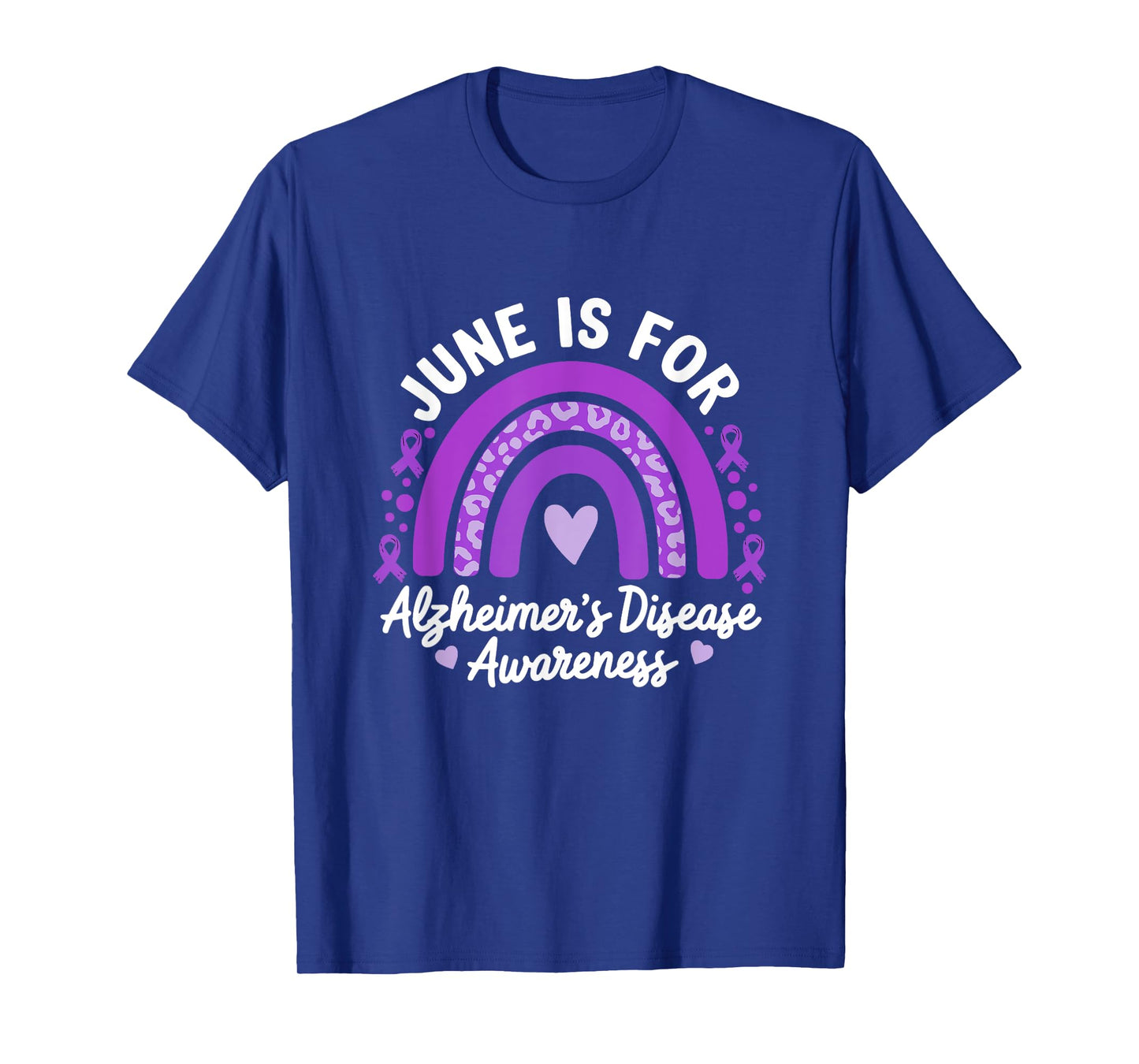 June Is For Alzheimer’s Awareness Purple Rainbow Support T-Shirt