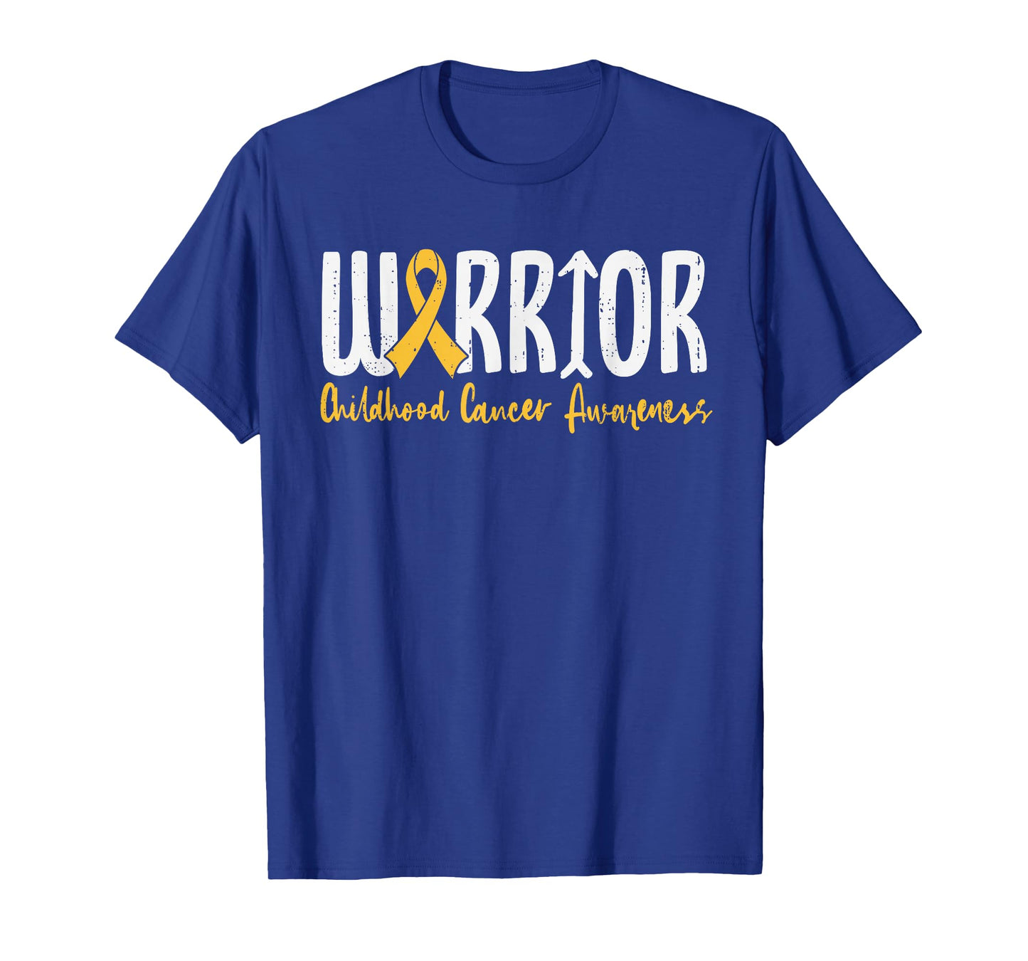 Warrior Childhood Cancer Awareness Survivor Gold Ribbon T-Shirt