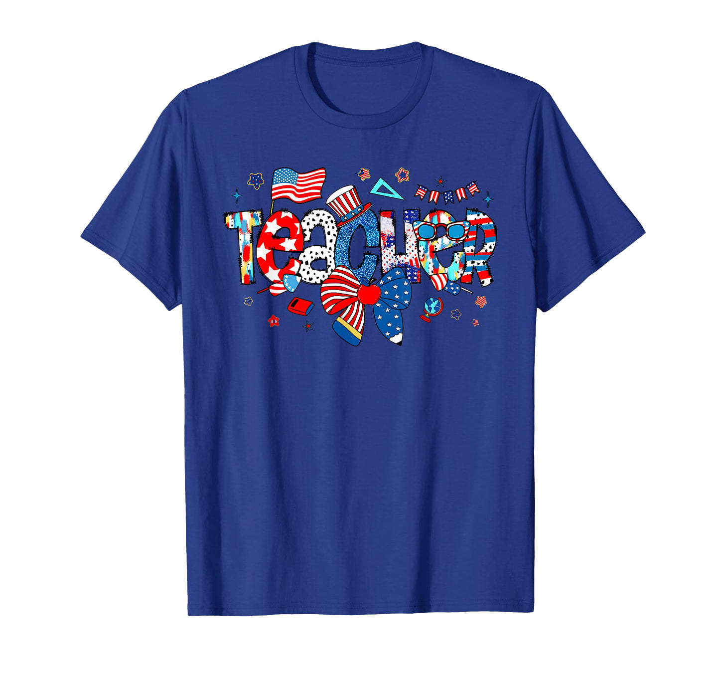 American Flag 4th Of July Patriotic Teacher Life Men Women T-Shirt