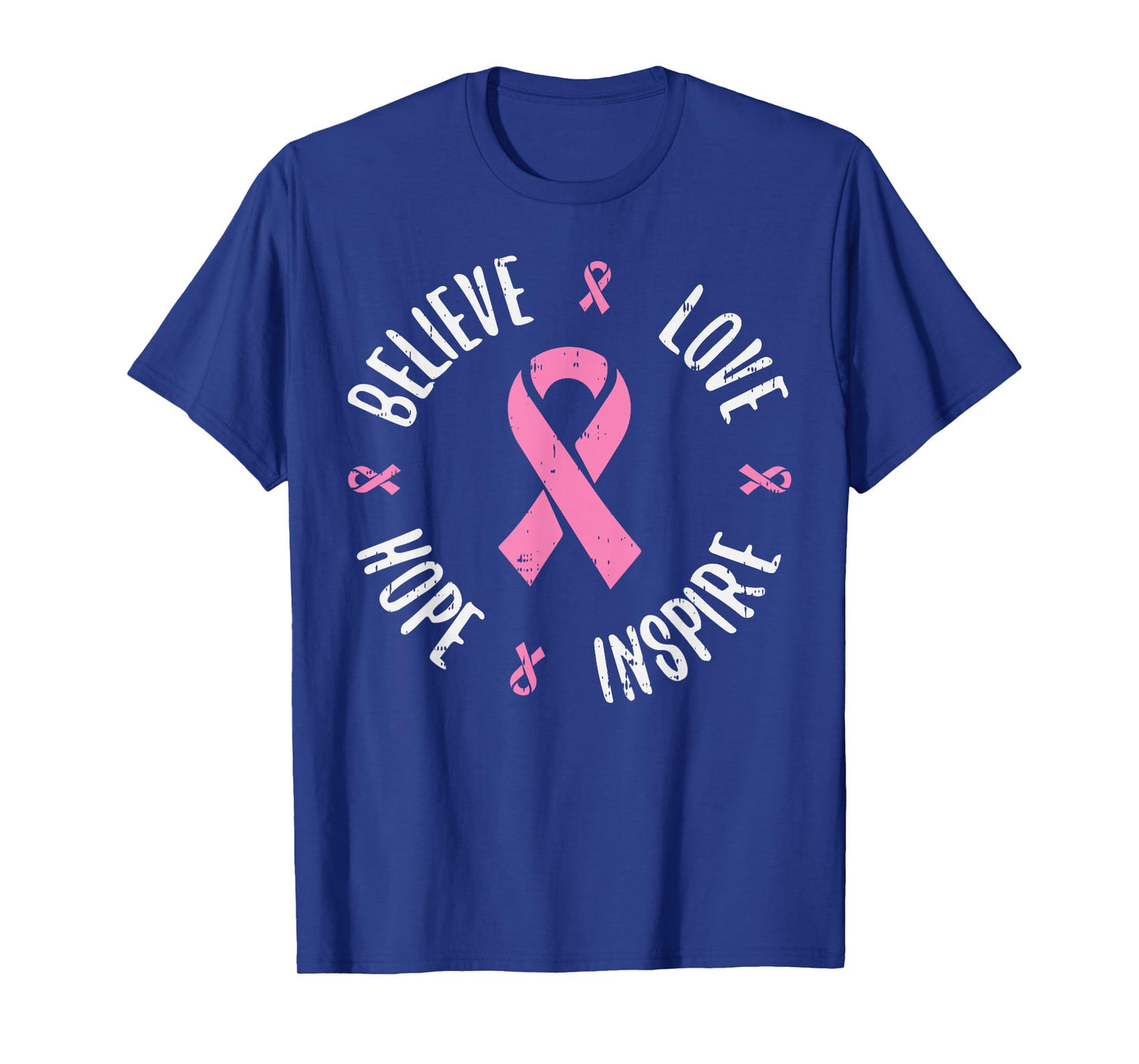 Believe Love Hope Pink Ribbon Breast Cancer Awareness Gift T-Shirt