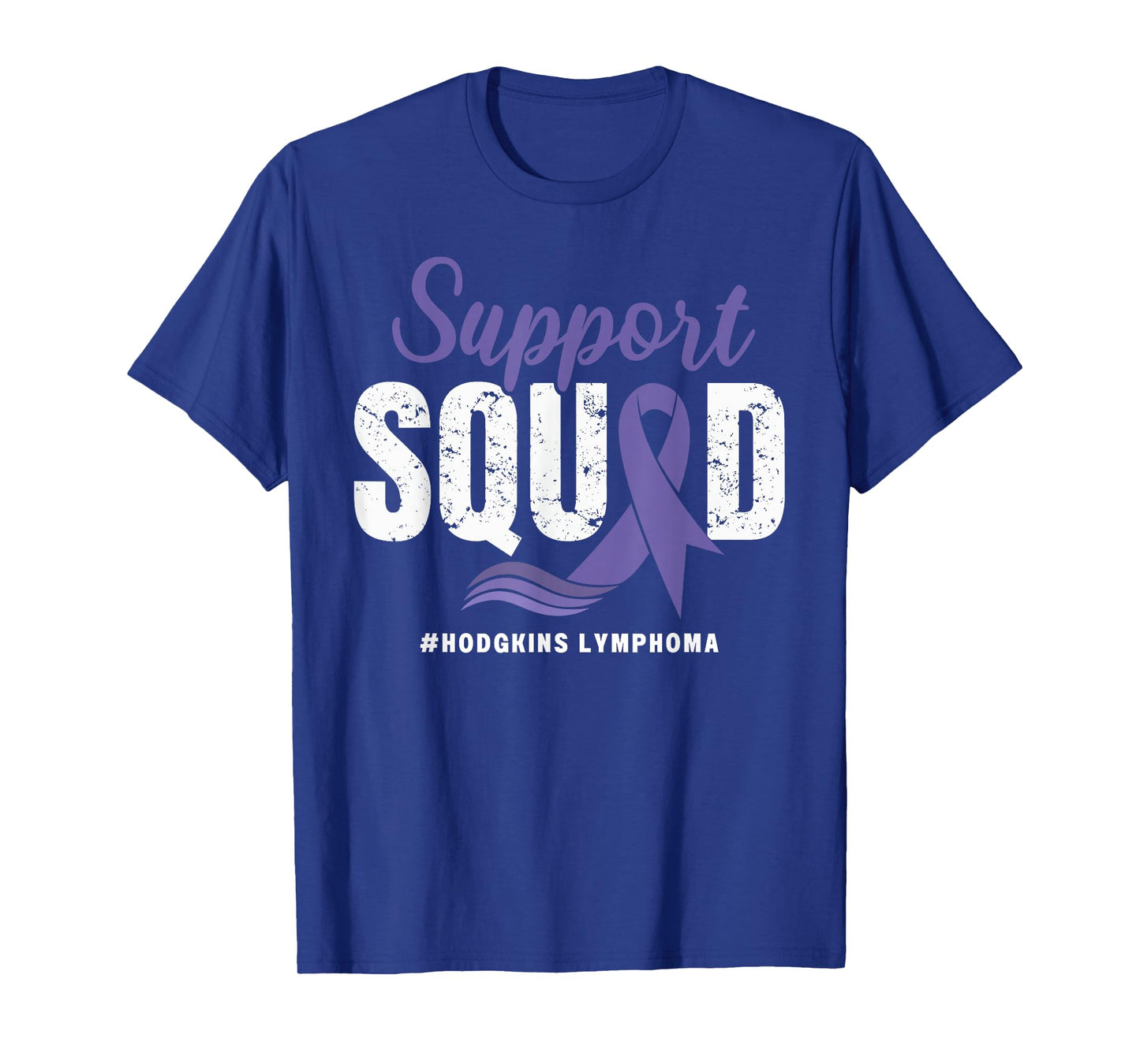 Hodgkins Lymphoma Support Squad Wear Purple Awareness Ribbon T-Shirt