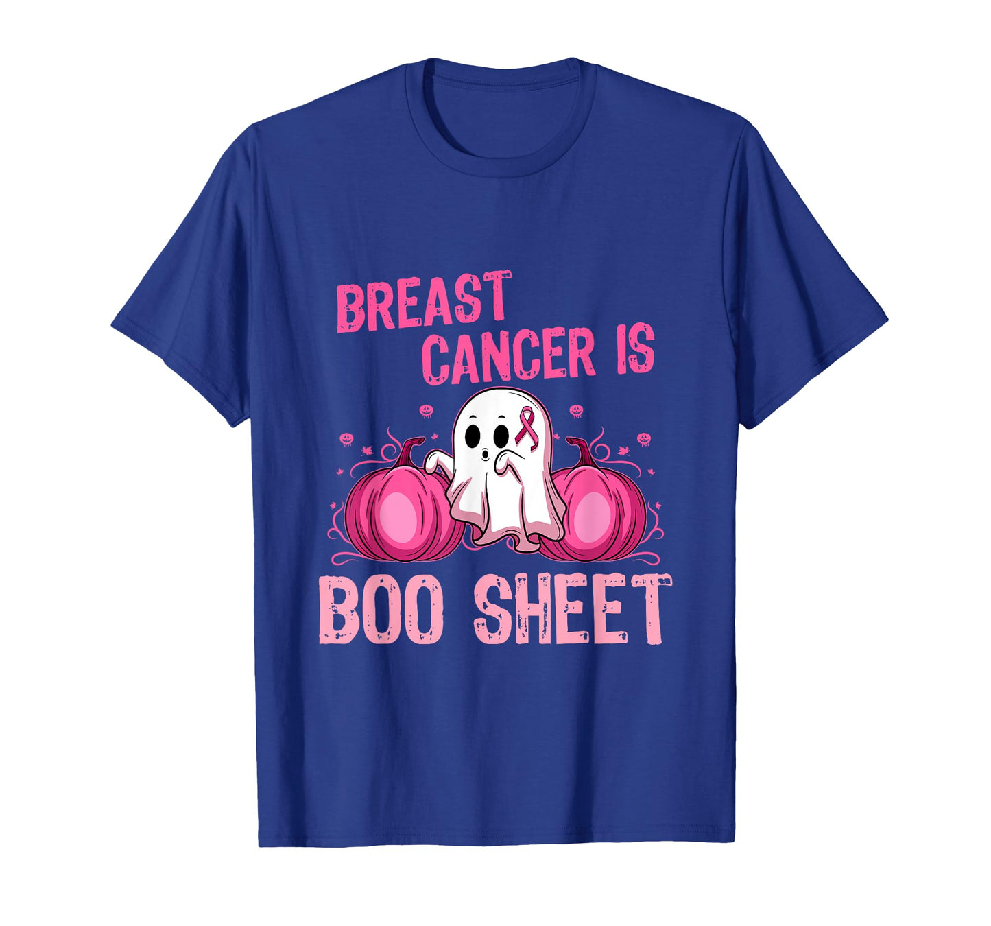 Halloween Women Boob Skeleton Breast Cancer Ribbon Support T-Shirt