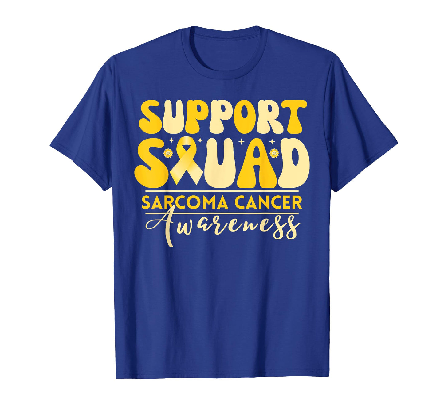 Support Squad Sarcoma Cancer Awareness Yellow Ribbon Team T-Shirt