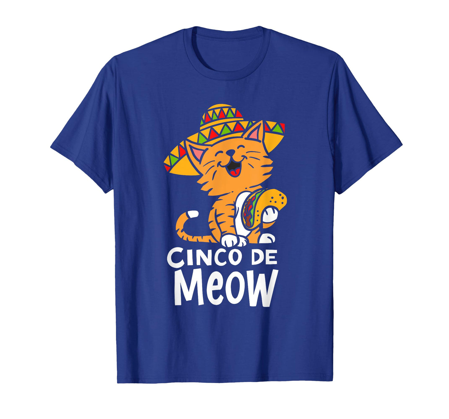 Cinco De Meow Cute Cinco De Mayo Sombrero Taco Cat Costume T-Shirt