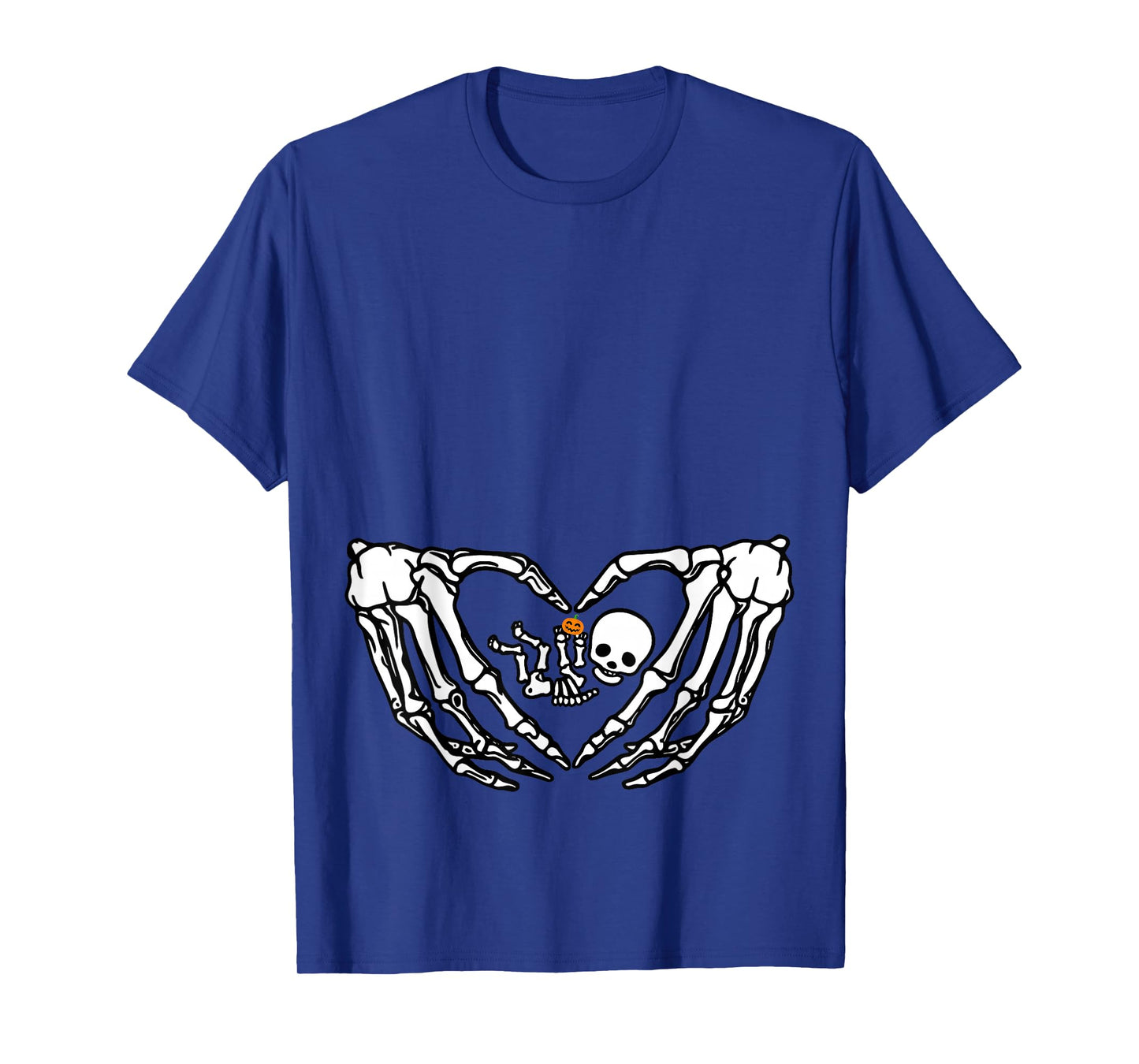 Women Skeleton Pregnancy Announcement Halloween for Mom Dad T-Shirt