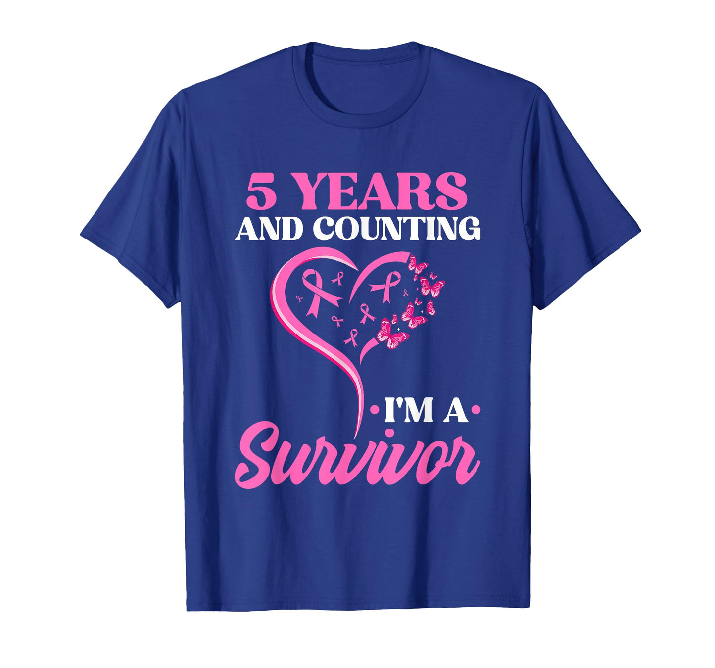 5 Years Breast Cancer Free Survivor Women T-Shirt