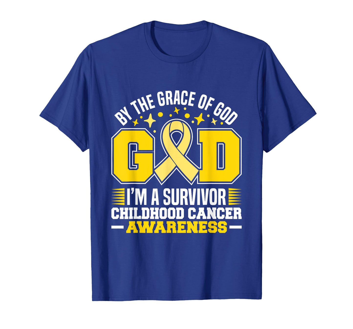 By The Grace God I'm A Survivor Childhood Cancer Survivor T-Shirt