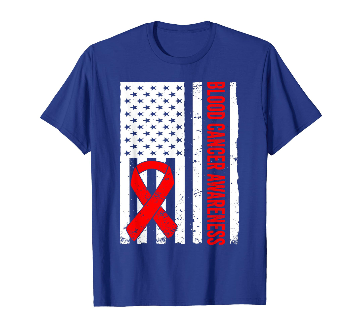 Blood Cancer US Flag Blood Cancer Awareness T-Shirt