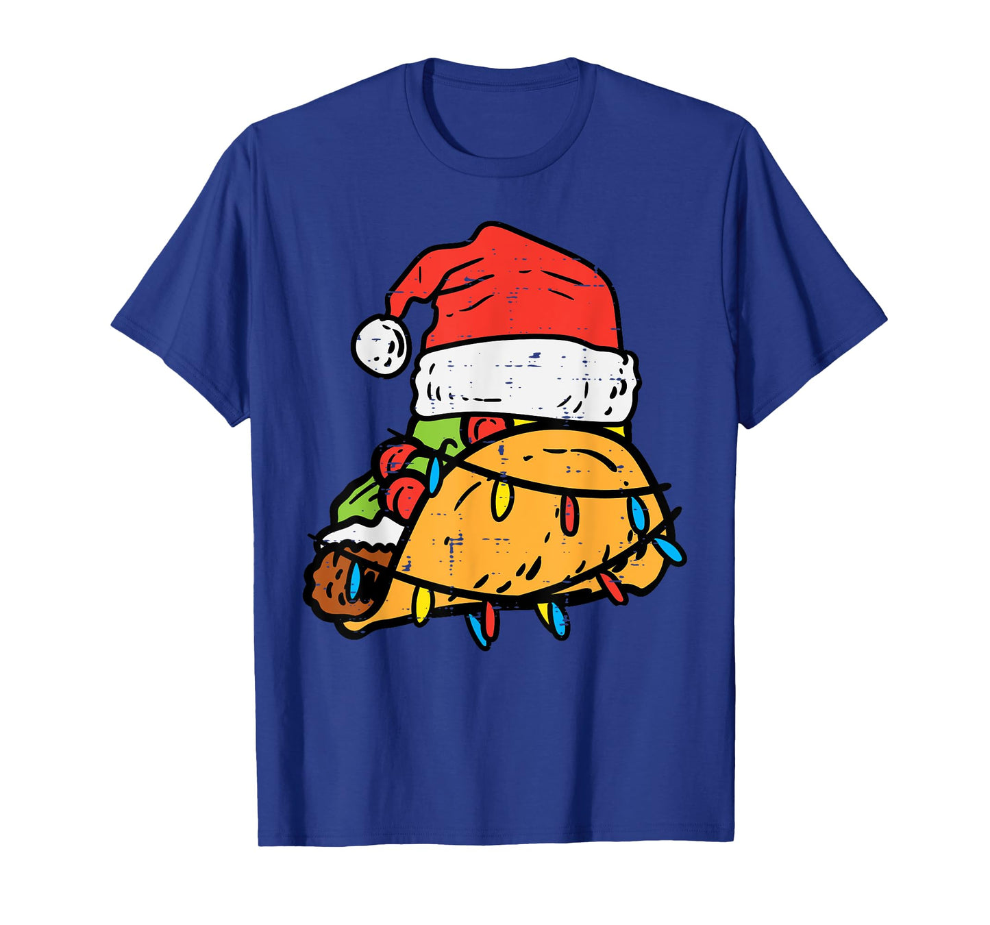 Christmas Tacos Santa Funny Mexican Food Xmas Men Women Kids T-Shirt
