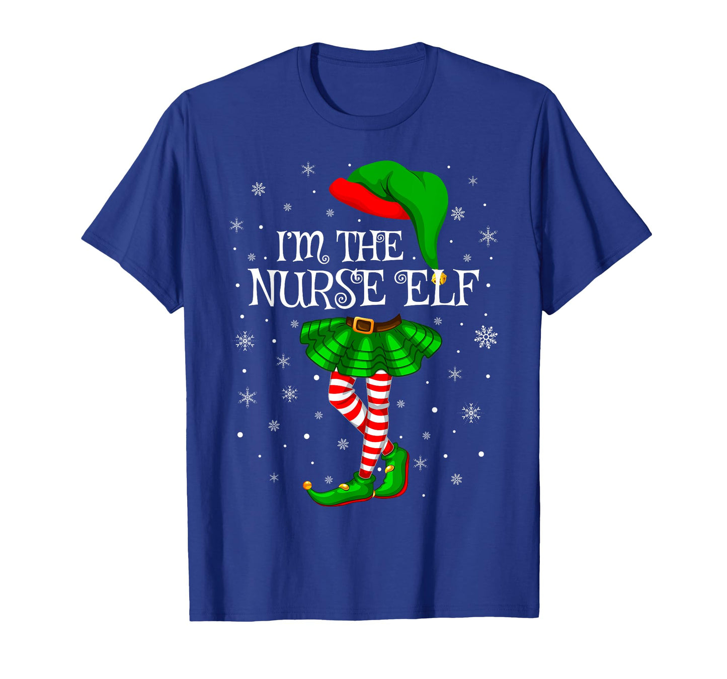 Family Matching Women Girls I'm The Nurse Elf Christmas T-Shirt