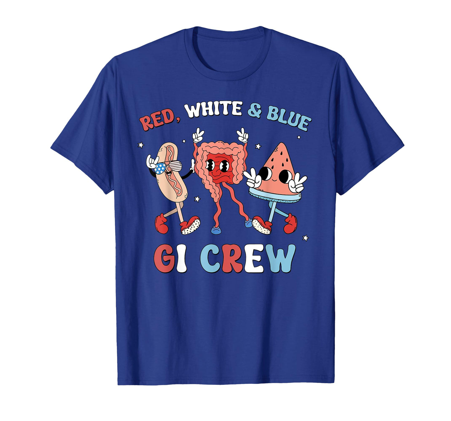 Red White & Blue GI Crew Endoscopy RN Nurse 4th Of July T-Shirt