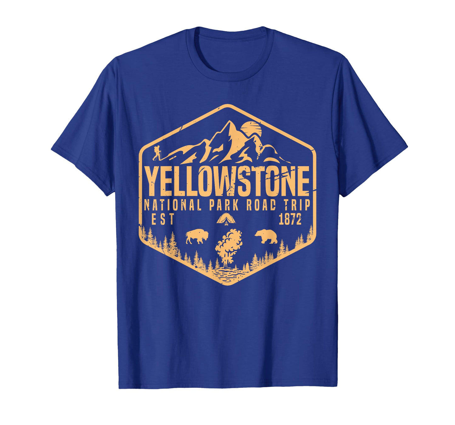 Yellowstone National Park Souvenir Family Road Trip Hiking T-Shirt