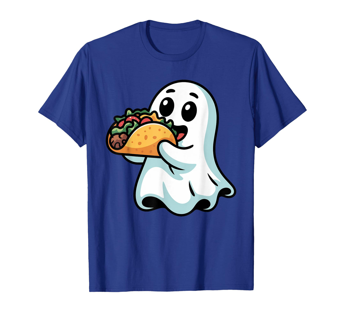 Halloween Boo Ghost Eating Tacos Funny Kids Trick or Treat T-Shirt