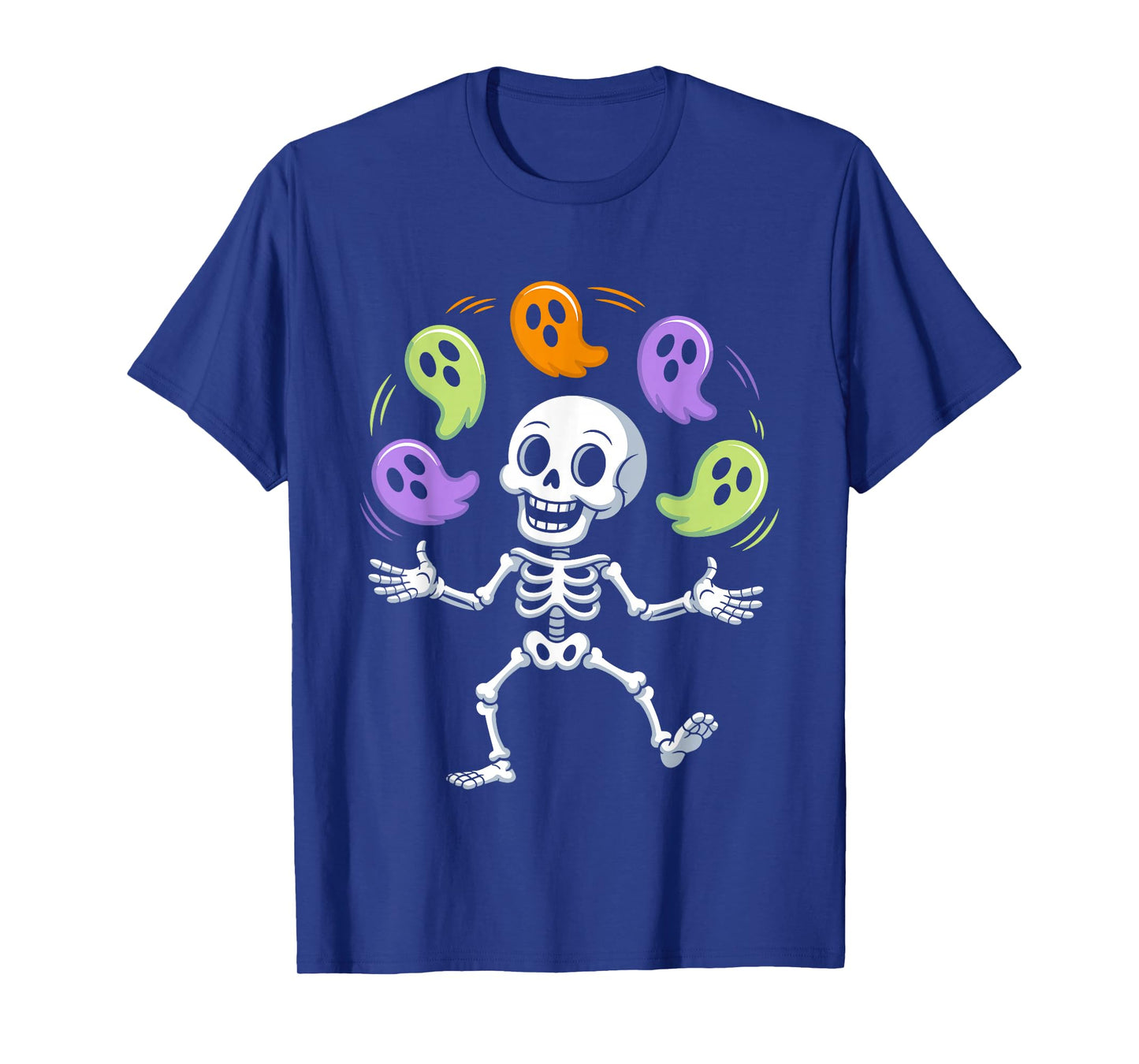 Funny Skeleton Juggling Ghosts Halloween T-Shirt