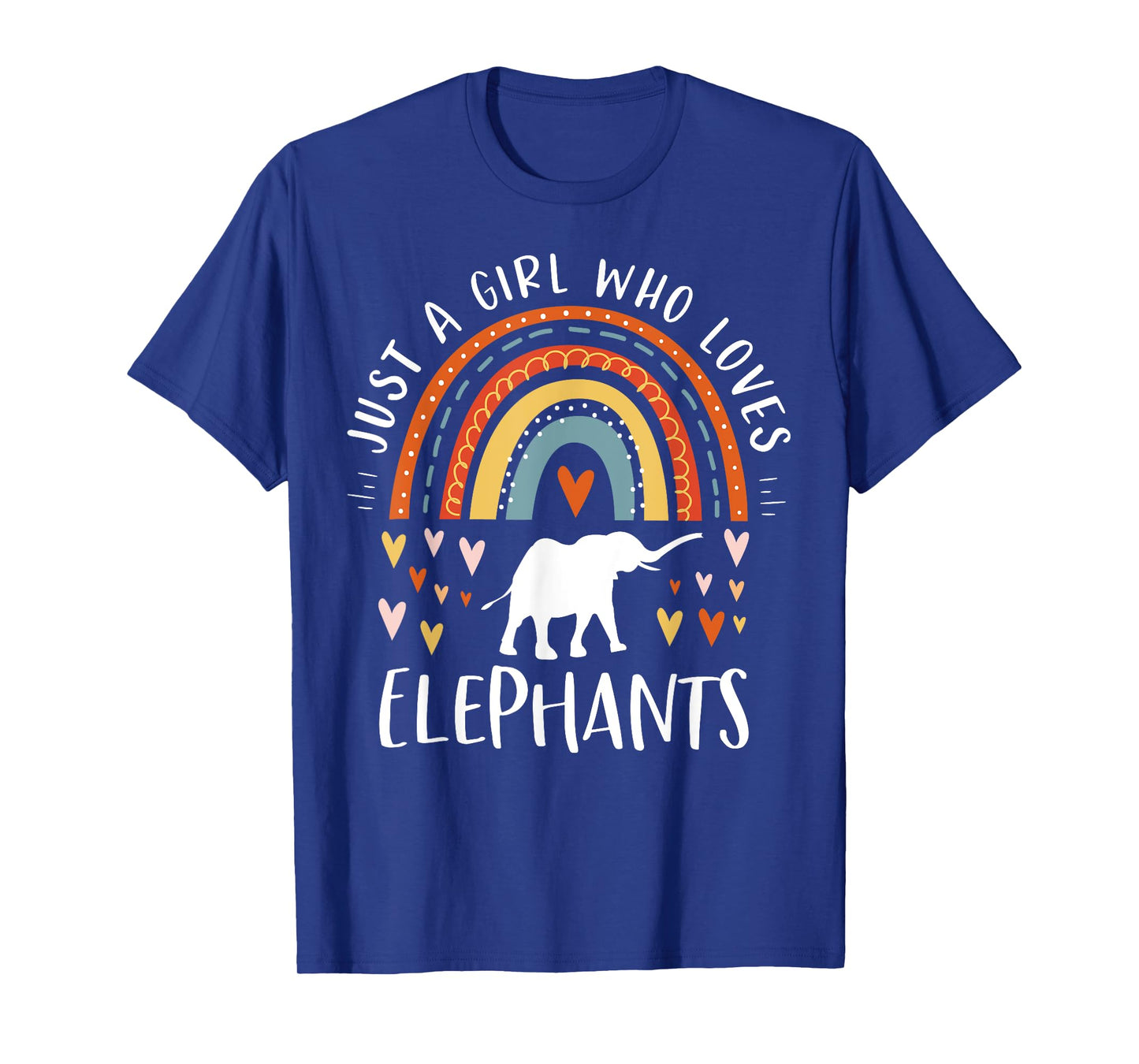 Just A Girl Who Loves Elephants Rainbow Gifts Elephant Lover T-Shirt