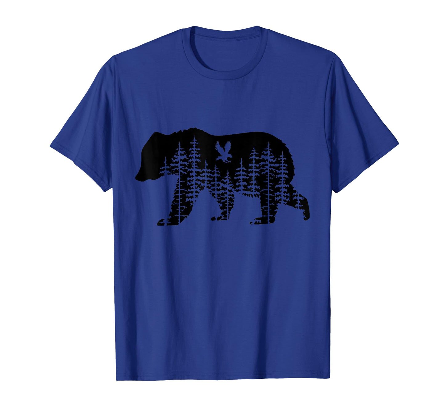 Bear Retro Forest Trees Outdoors Wildlife Camping Nature T-Shirt