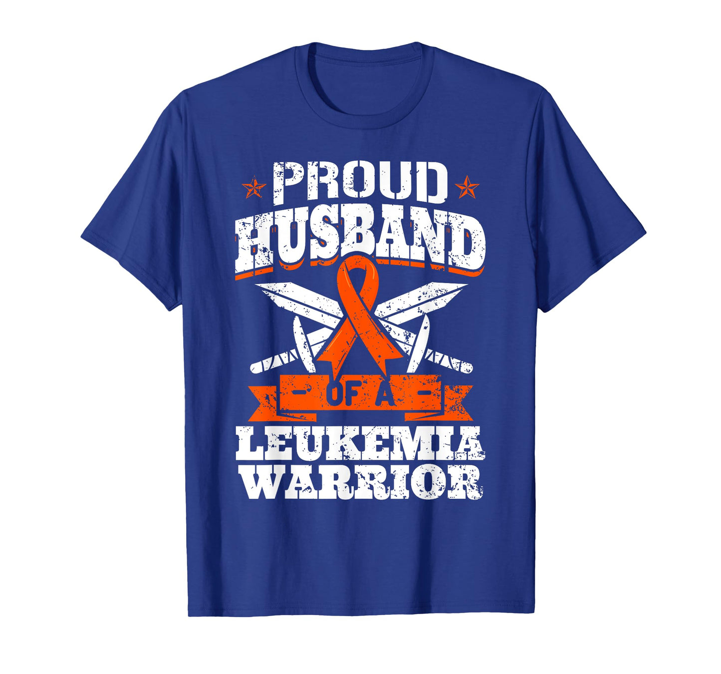 Proud Husband Of A Leukemia Warrior Awareness Blood Cancer T-Shirt
