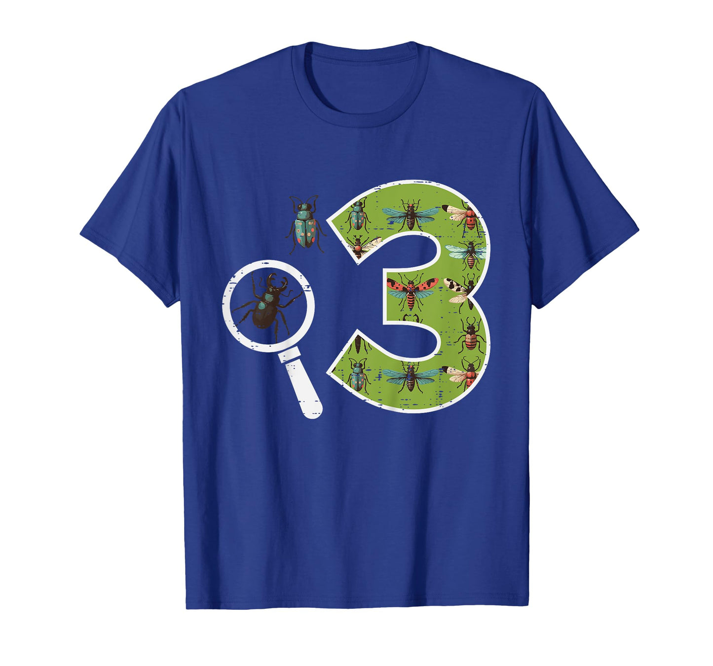 3rd Birthday 3 Magnifying Glass Insects Bugs Bday Boys Girls T-Shirt