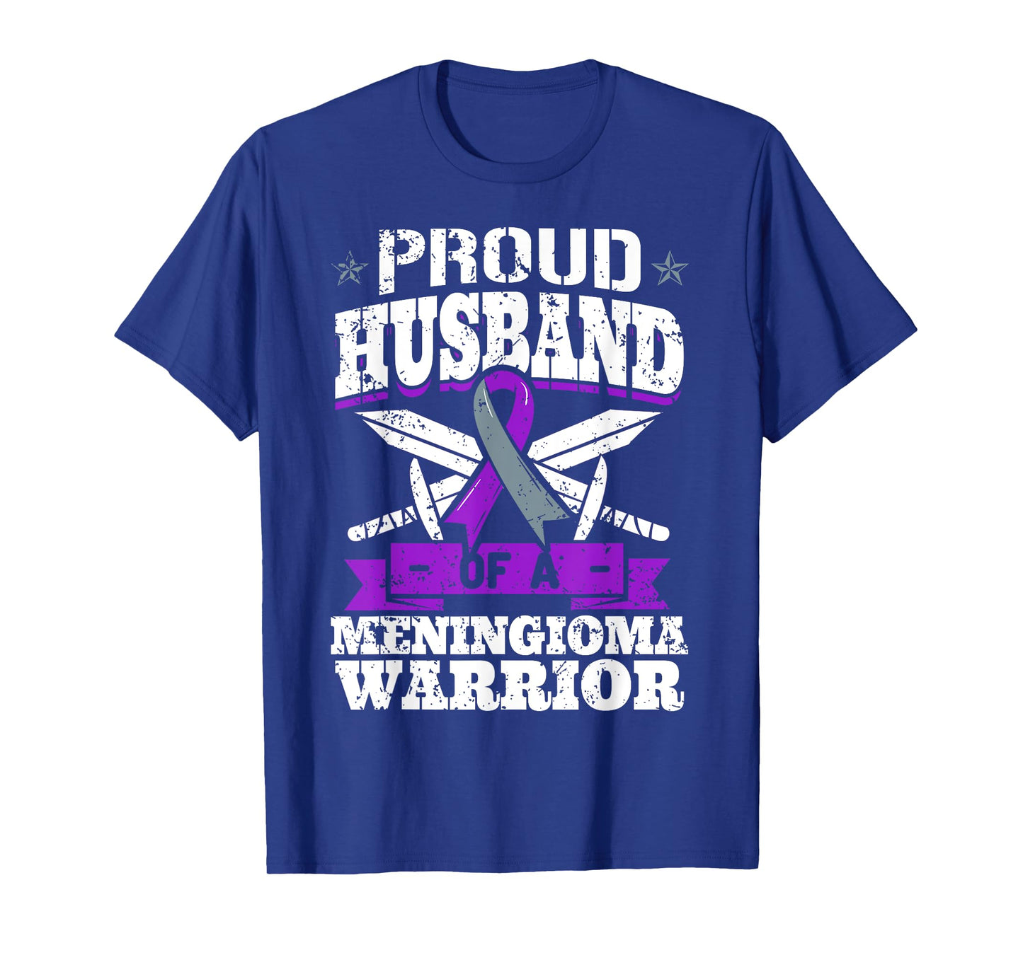 Proud Husband Of A Meningioma Warrior Tumor Awareness Ribbon T-Shirt