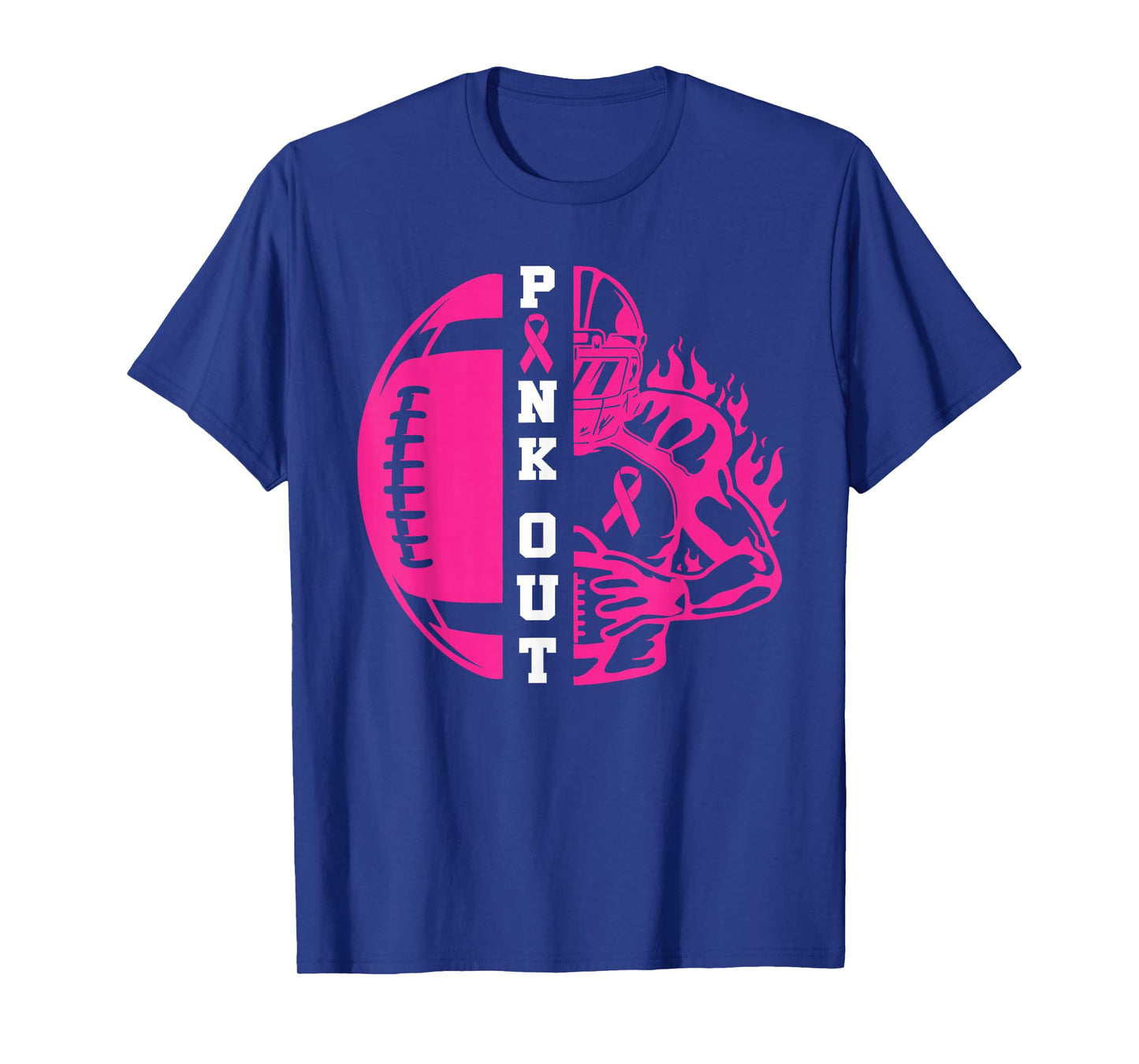 Pink Out Tackle Breast Cancer Awareness American Football T-Shirt