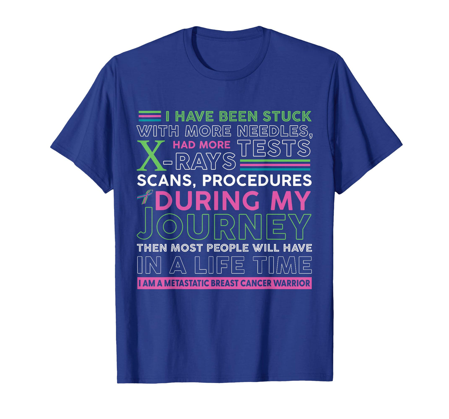 My Cancer Journey Scans Metastatic Breast Cancer Warrior T-Shirt