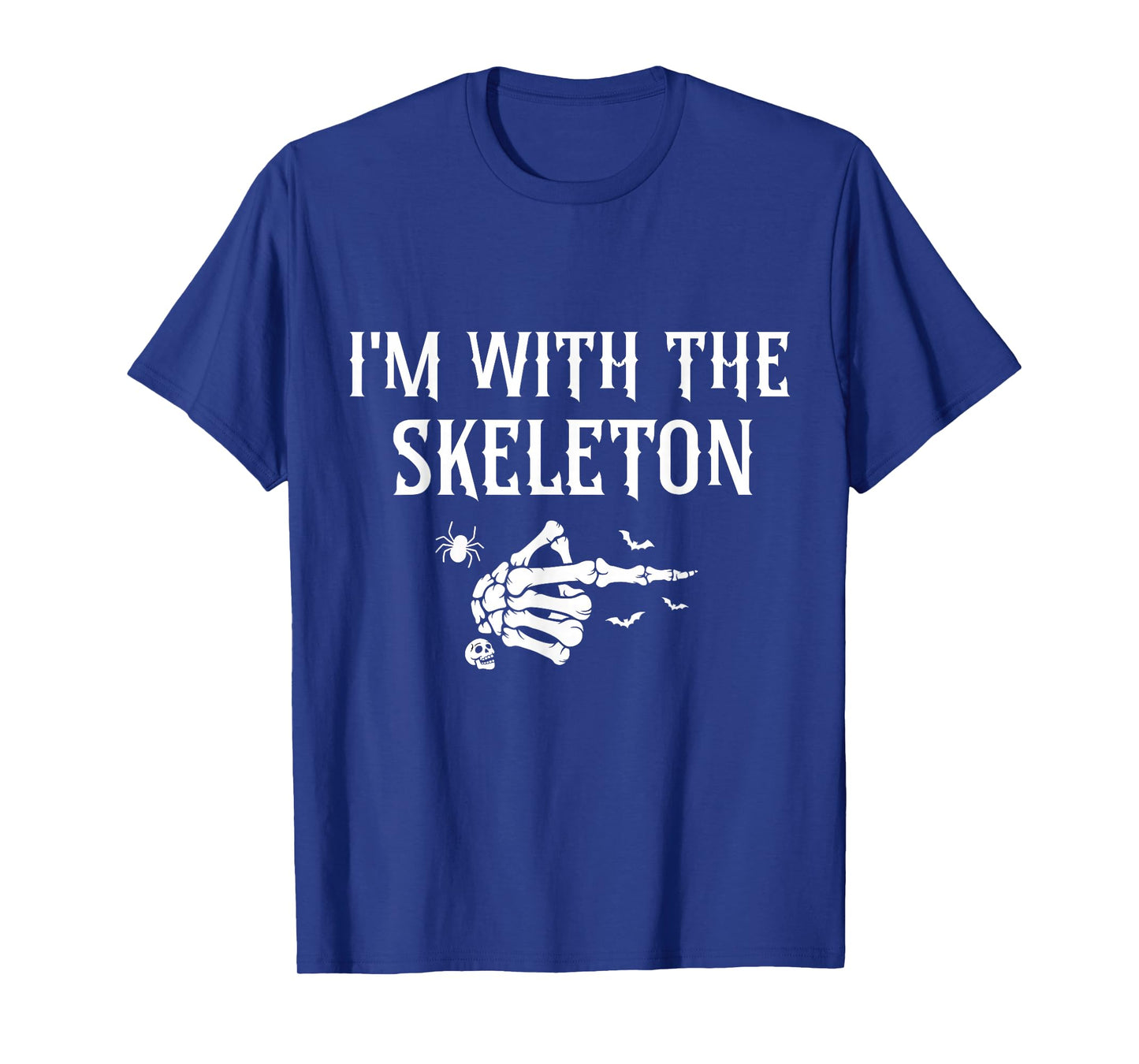 I'm with The Skeleton Matching Couple Costume Halloween T-Shirt