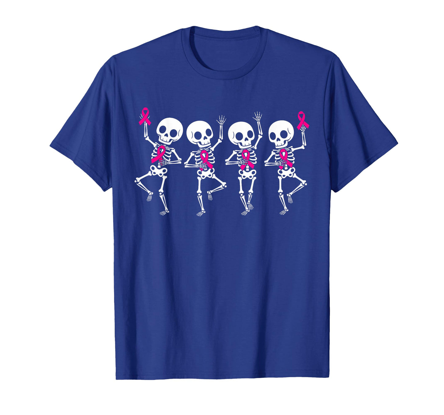 Funny Skeleton Pink Ribbon Breast Cancer Awareness T-Shirt