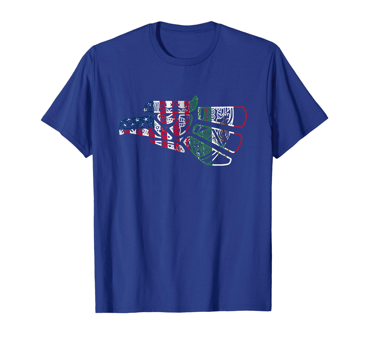 Mexico Tshirt US Flag Patriot Mexican Flag American Flag T-Shirt, Small, Black