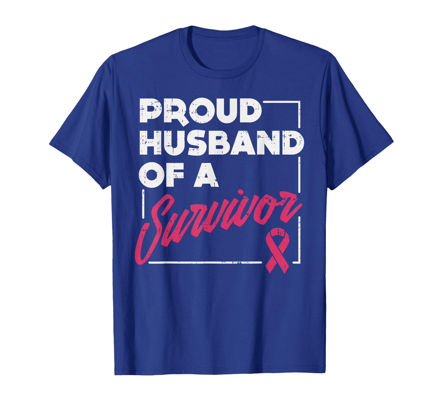 Proud Husband Of Survivor Breast Cancer Awareness Men Gift T-Shirt