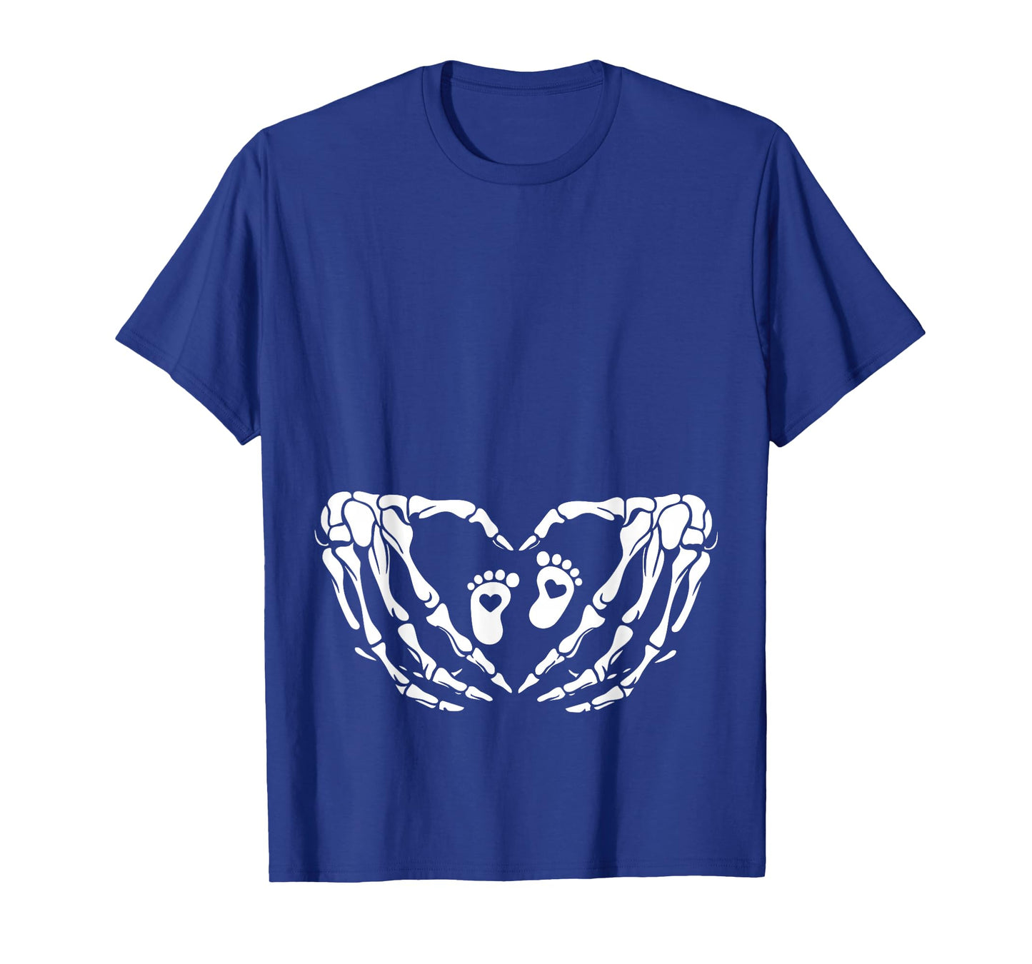 Halloween Skeleton Baby Rib Cage Pregnant Pumpkin New Mom T-Shirt