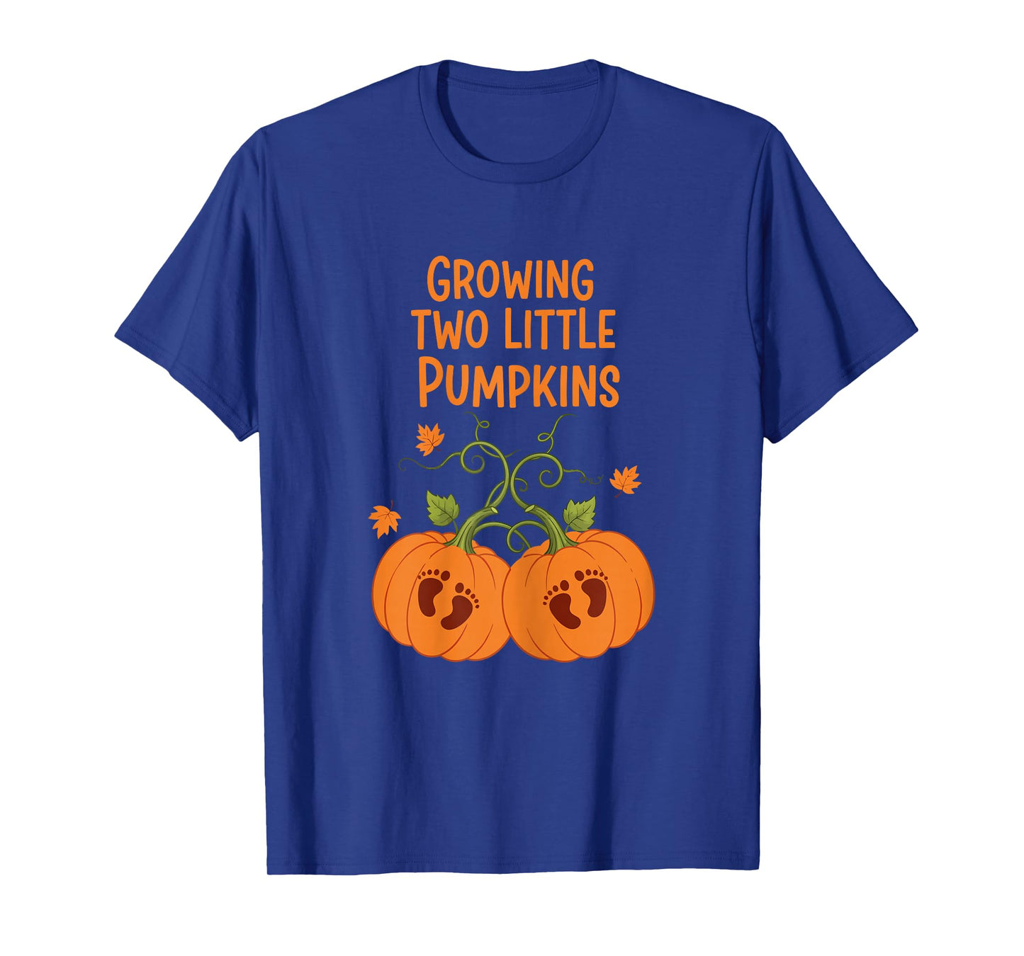 Growing Two Little Pumpkins Twin Fall Pregnancy T-Shirt