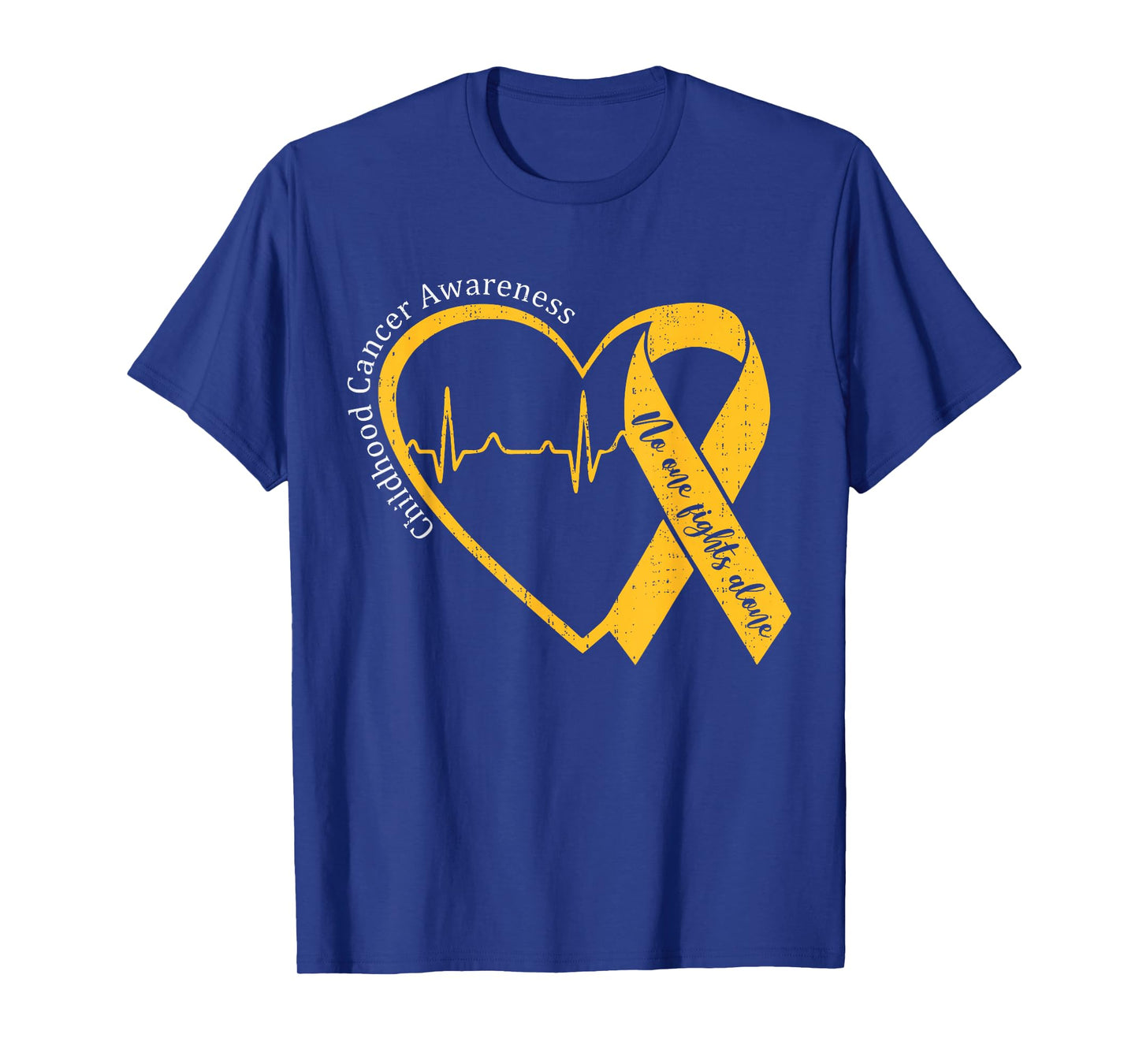 Childhood Cancer Awareness Gold Heart Ribbon Men Women Kids T-Shirt