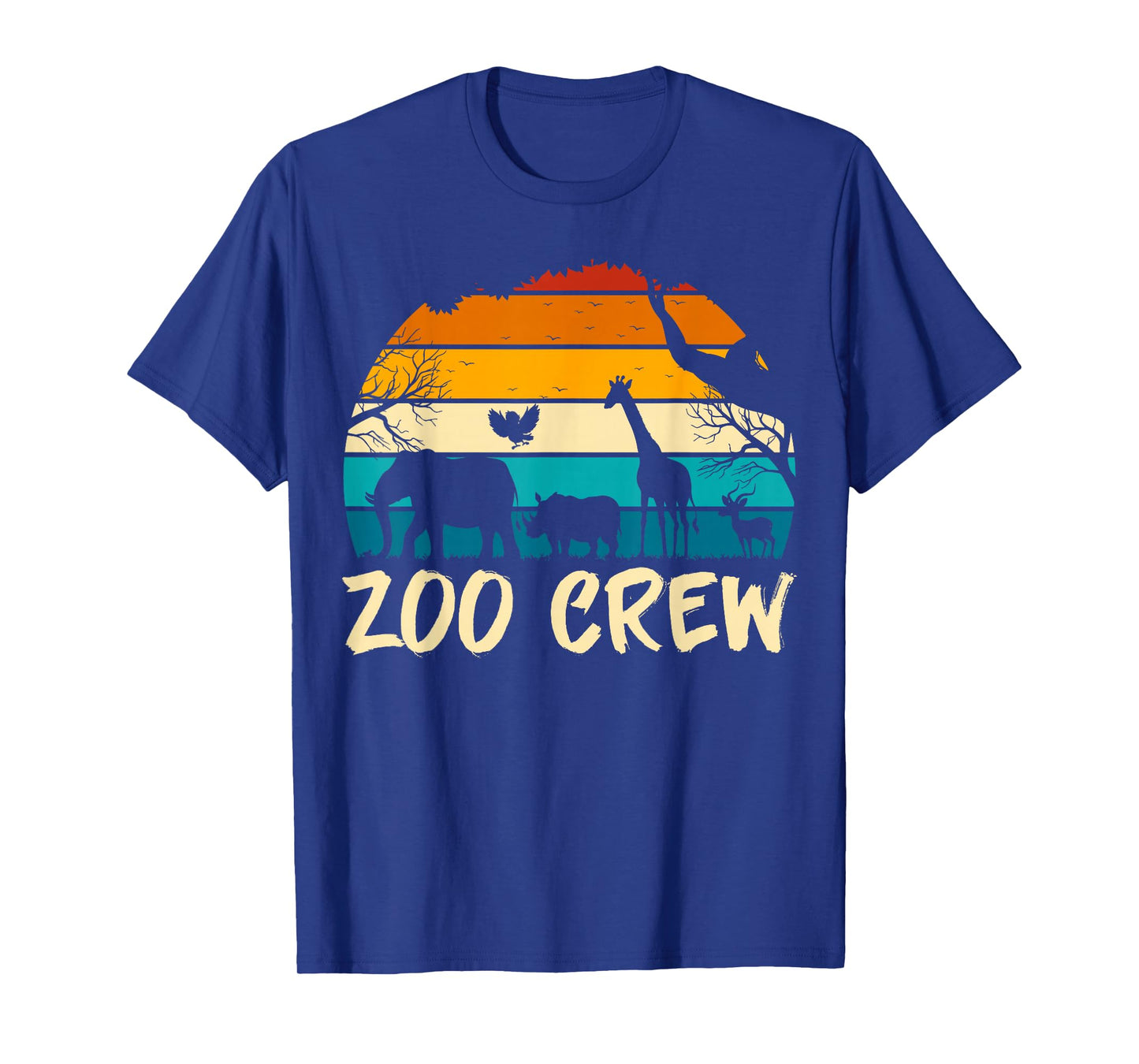 Retro Zoo Crew Jungle Animals Safari Lover Zoologist Kids T-Shirt