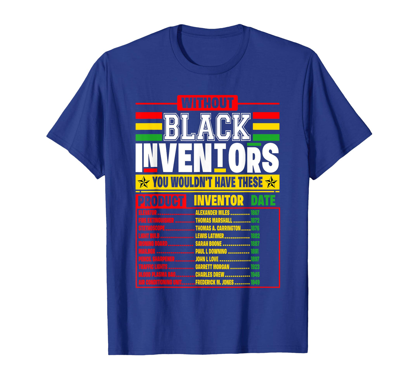 History Of Forgotten Black Inventors Black History Month T-Shirt