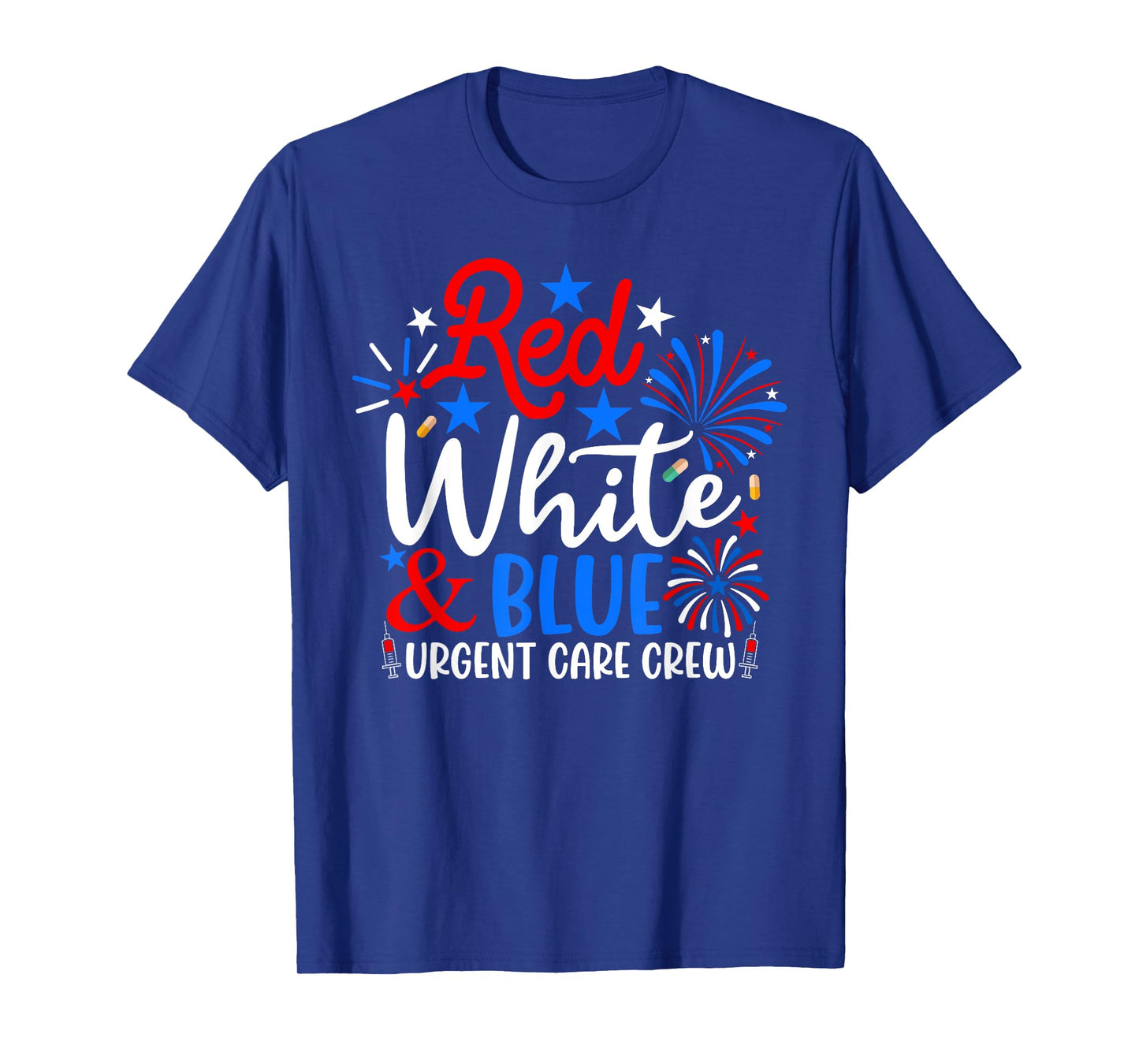 Red White And Blue Urgent Care Crew Funny 4th Of July Nurse T-Shirt