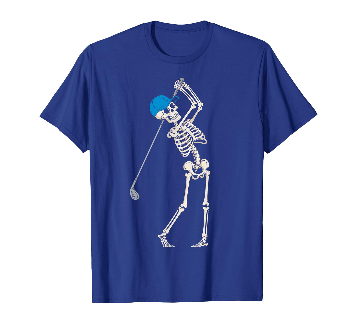 Skeleton Golf Halloween Golfer Golf Player Funny Men Dad T-Shirt