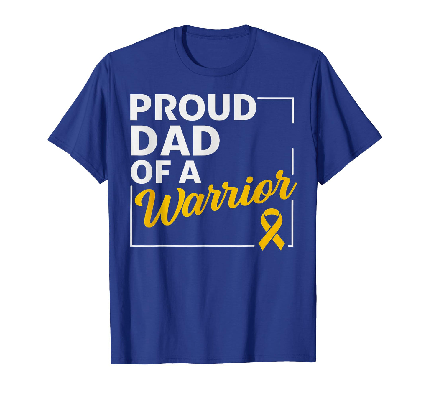 Proud Dad Of A warrior Childhood Cancer Awareness T-Shirt