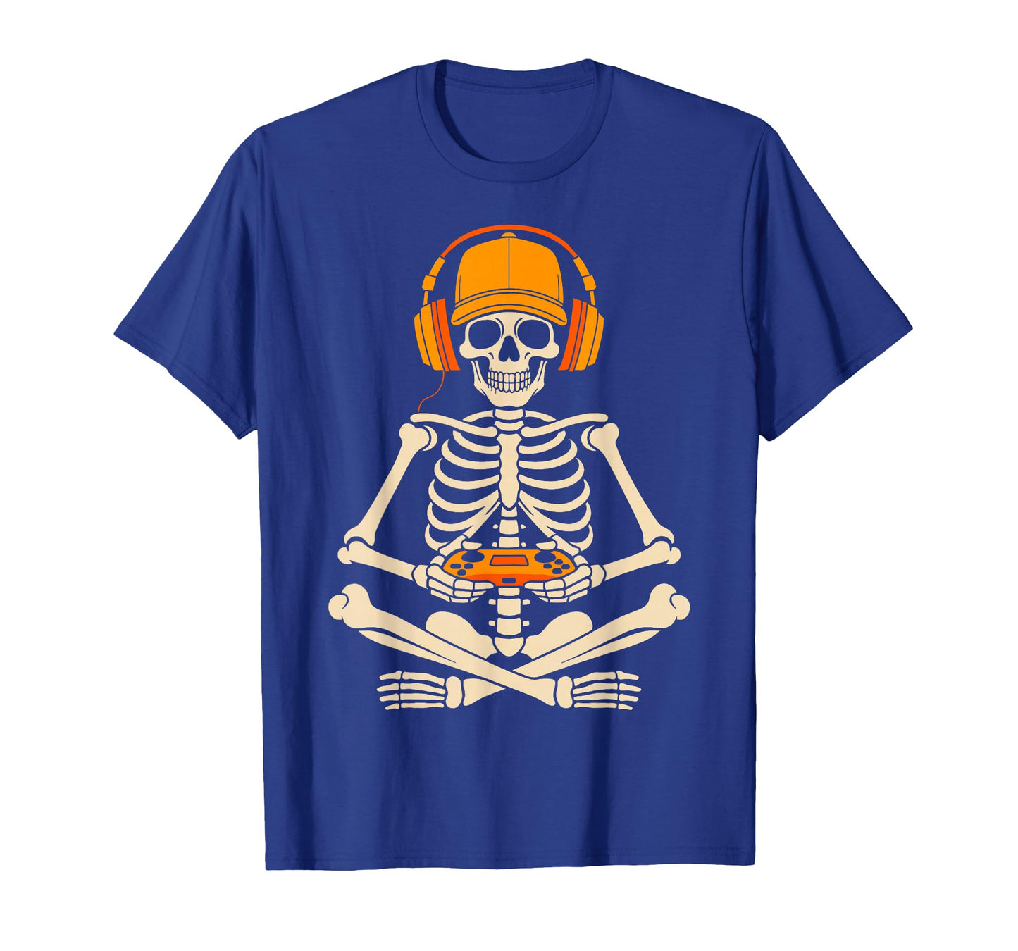 Skeleton Gamer Halloween Video Gaming Boys Girls Men Women T-Shirt