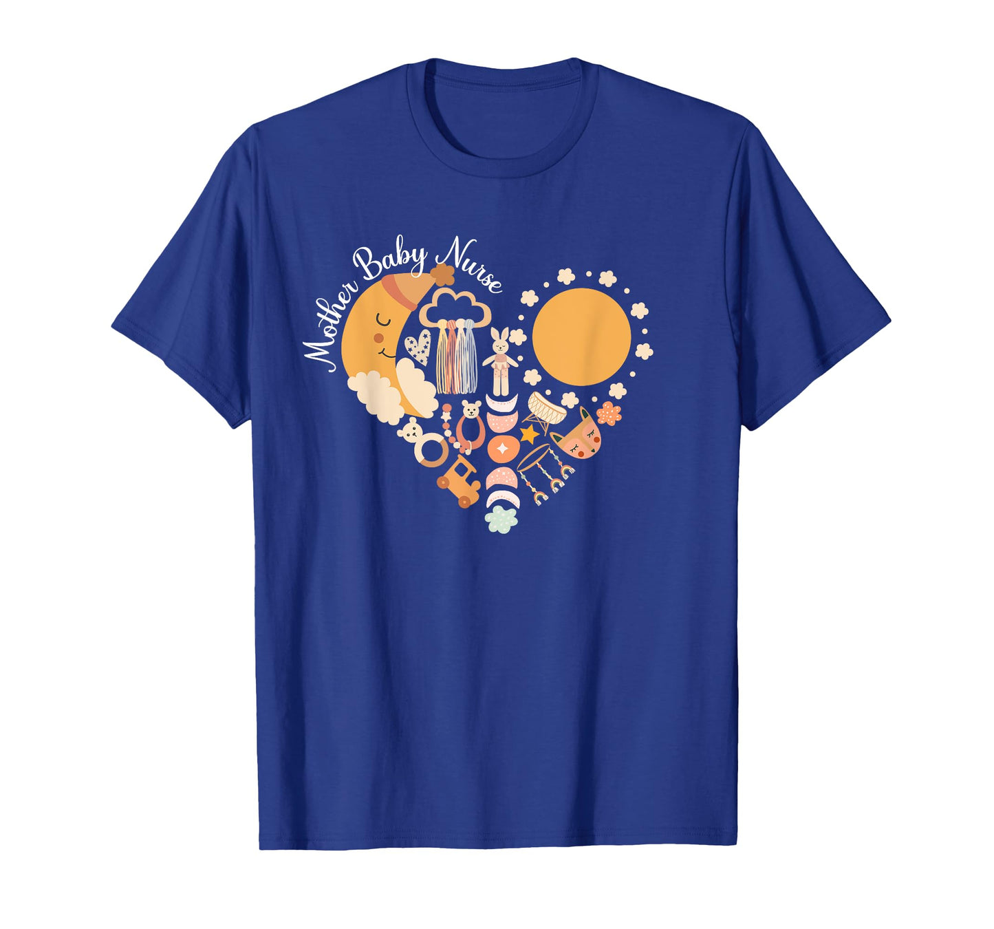 Mother Baby Nurse Heart Postpartum Nurse Mom Baby Nurse T-Shirt