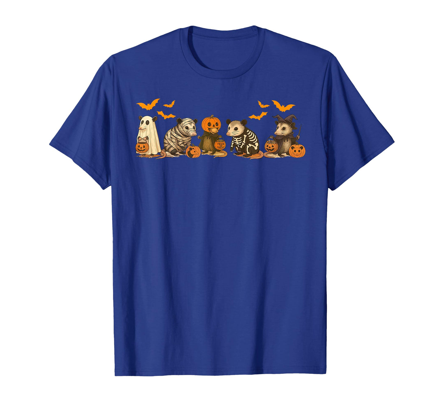 Spooky Opossum Skeleton Mummy Ghost Witchy Possum Halloween T-Shirt