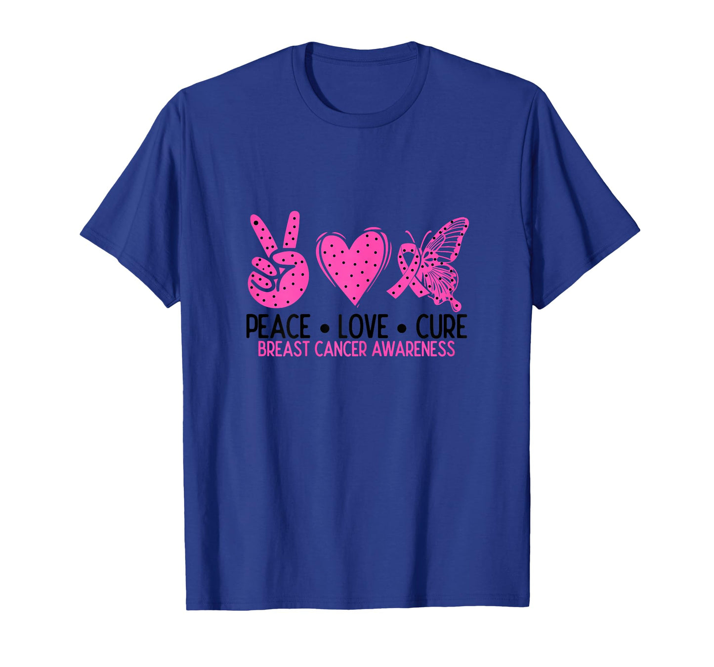 Peace Love Cure Breast Cancer Awareness Month Doctor T-Shirt