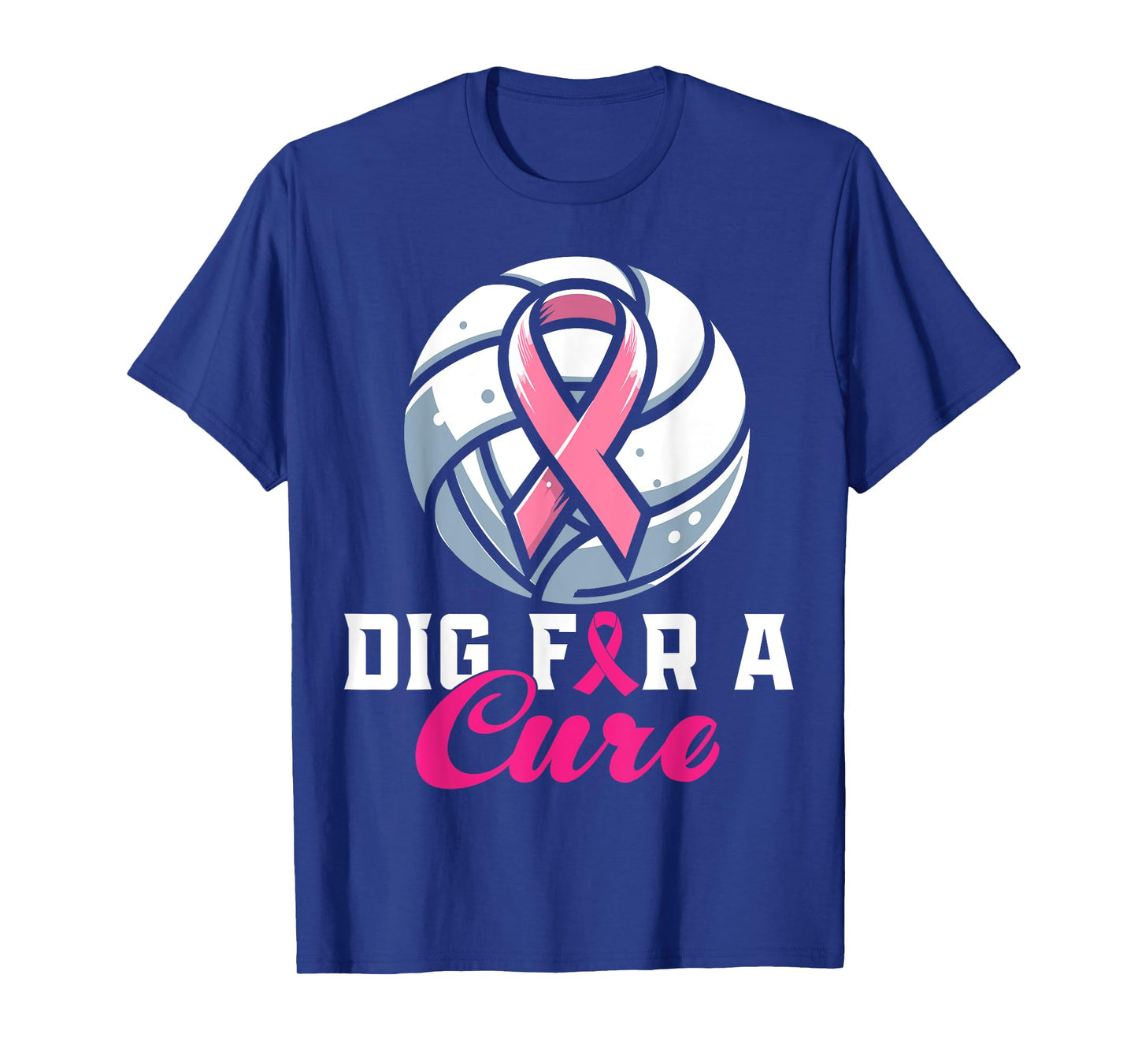 Dig For A Cure Breast Cancer Awareness Volleyball Pink T-Shirt