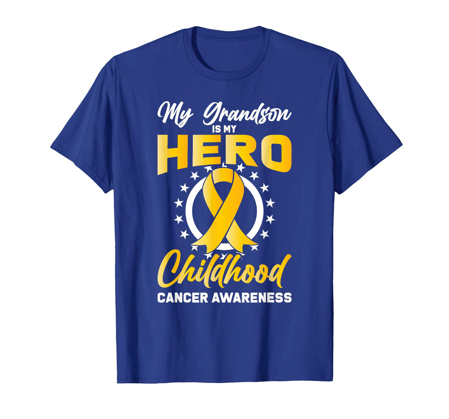 Grandson Childhood Ribbon Support Cancer Awareness Gift T-Shirt