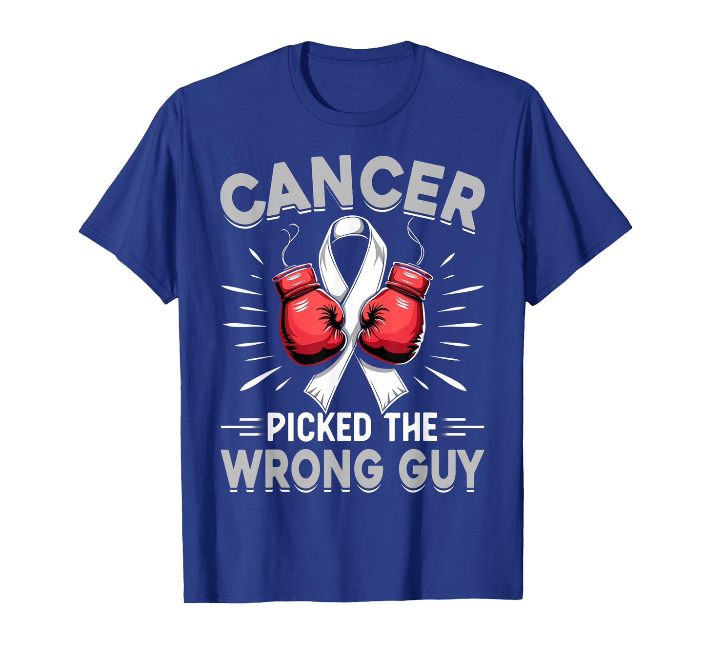 Lung Cancer Picked The Wrong Guy Awareness Support Fighter T-Shirt