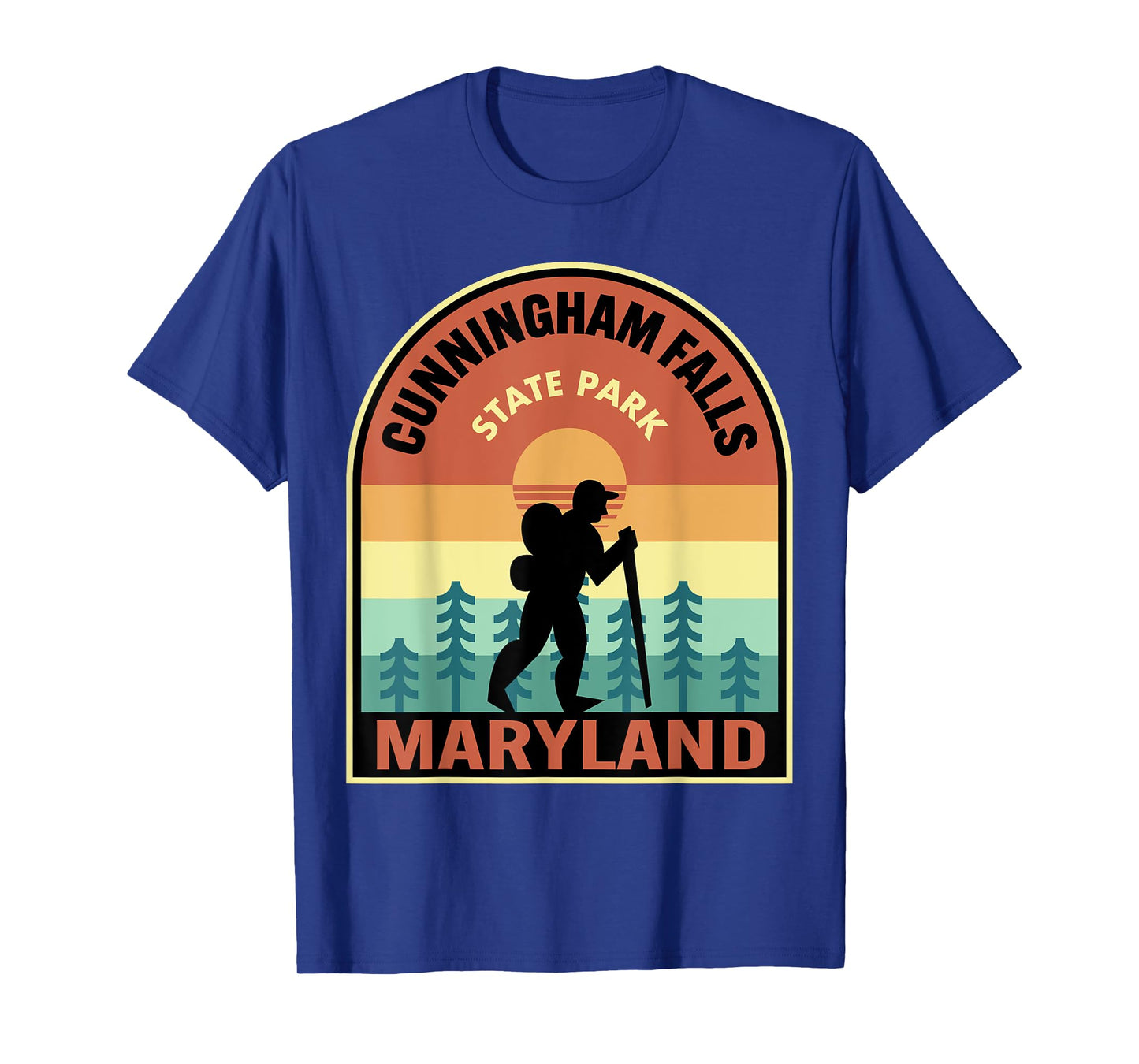 Cunningham Falls State Park Maryland Retro Hiking T-Shirt