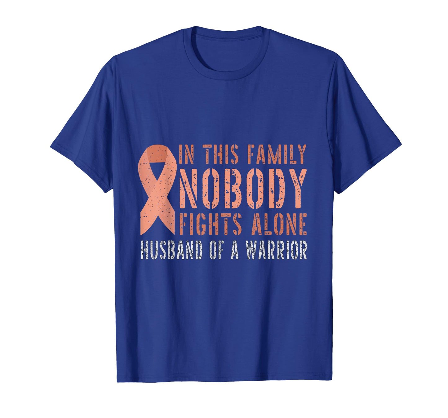 Husband of a Warrior Family Matching Uterine Cancer T-Shirt