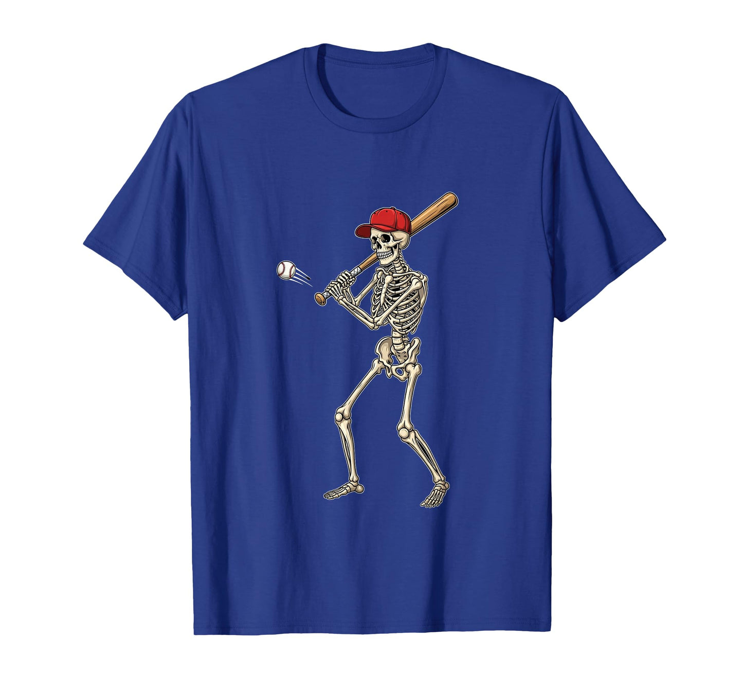 Skeleton Baseball Batter Funny Halloween T-Shirt