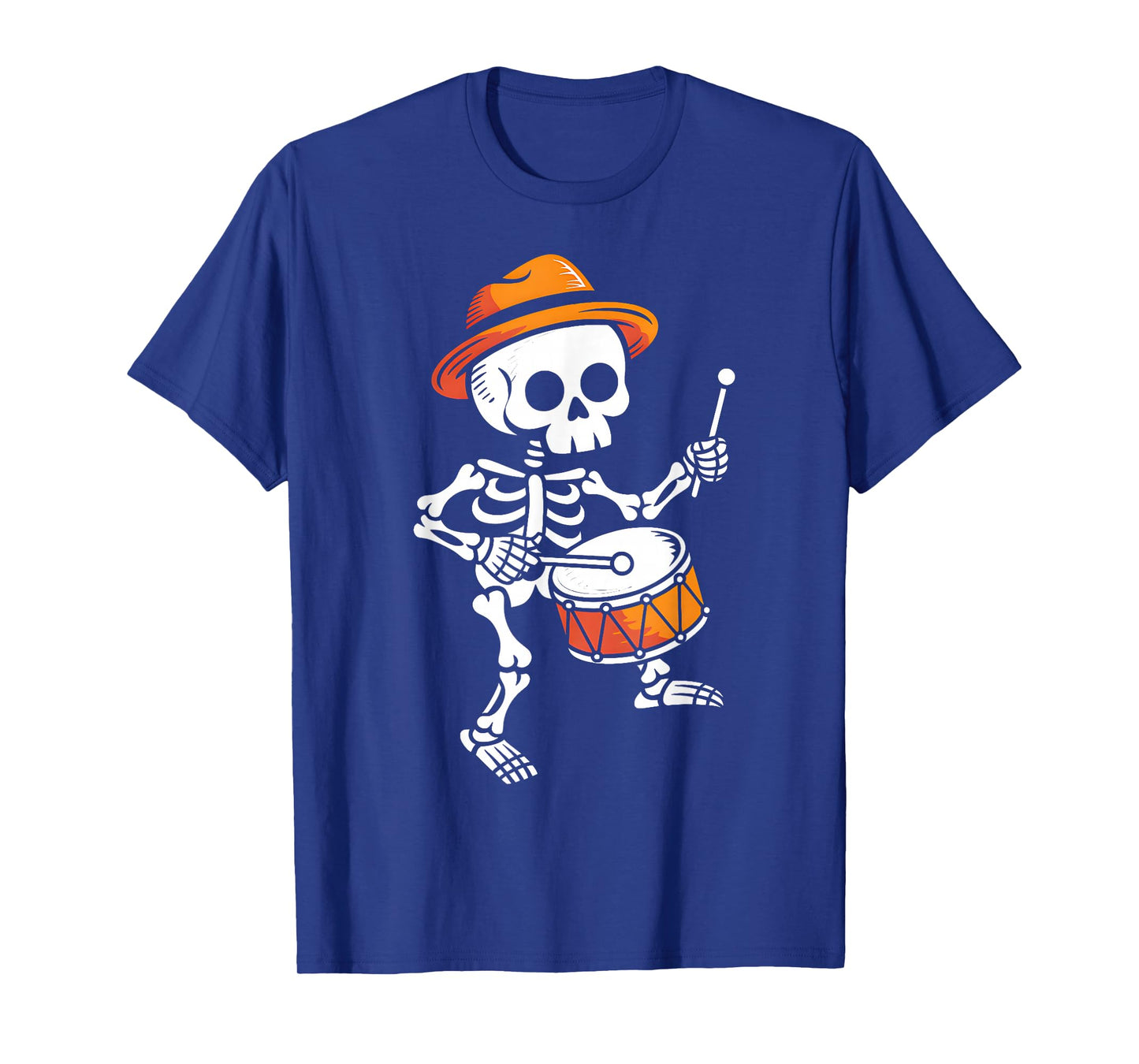Skeleton Playing Drum Halloween Costume for Men Boys Kid T-Shirt