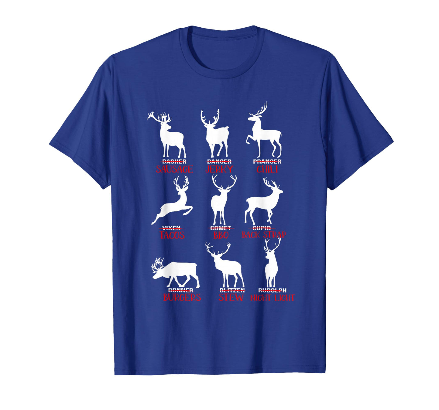 Christmas Deer Hunters All of Santa's Reindeer Xmas T-Shirt